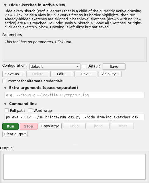 Screenshot 2 of Hide all sketches in active drawing view.