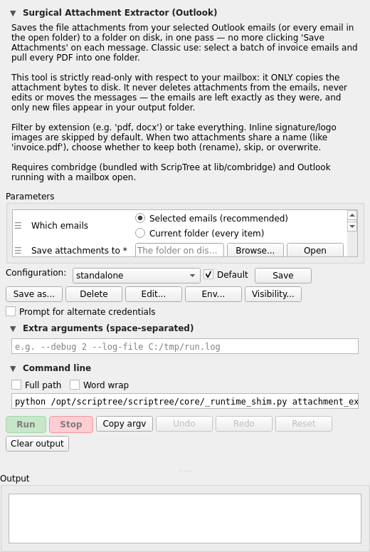 Screenshot 2 of Attachment Extractor (Outlook)